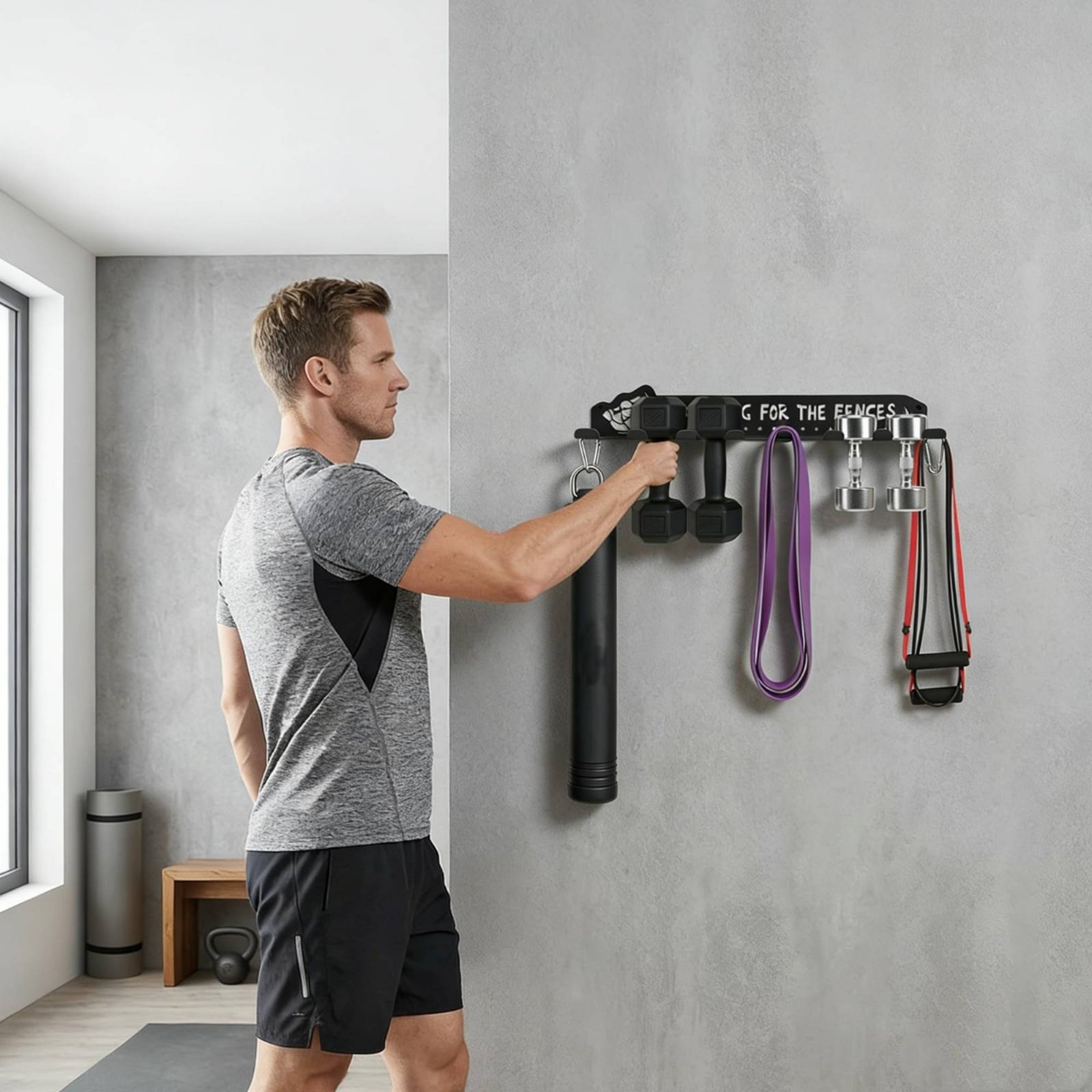 Heavy Equipment Usa - Suporte para Equipamentos Esportivos com 8