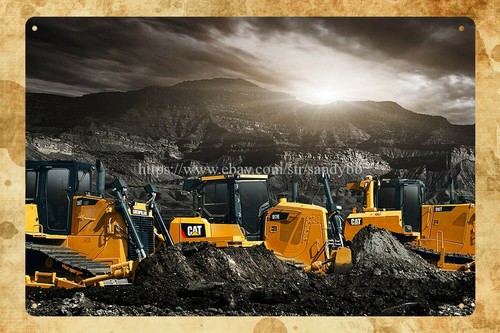 Heavy Equipment Sign - Placa de metal decorativa para parede