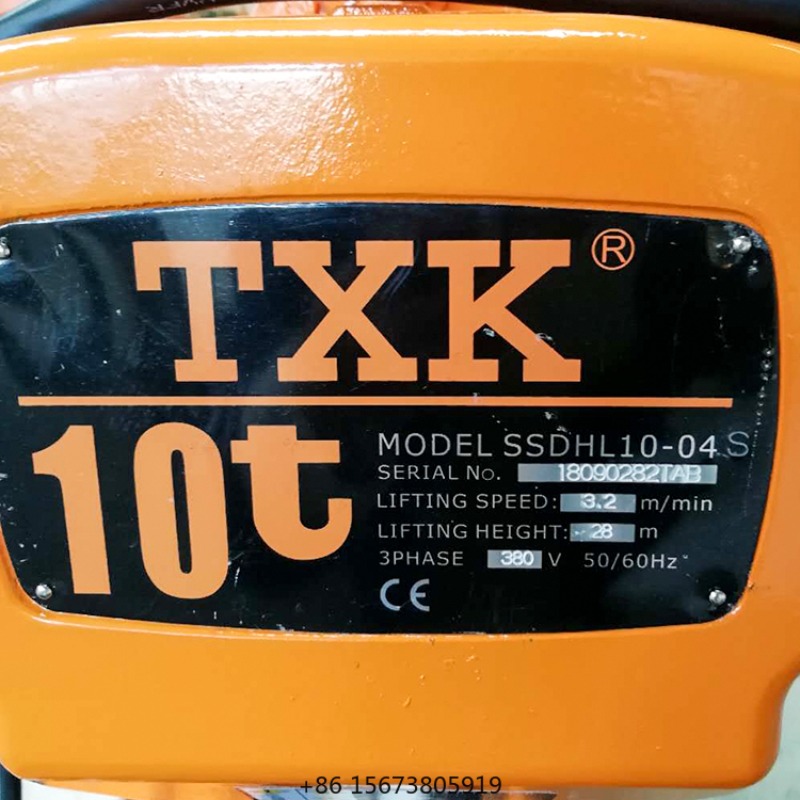 Guincho Elétrico TXK 10ton/ Ga - Electric Chain Hoist avaliação e preço
