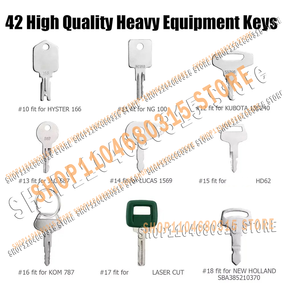 42 Chaves Novas para Equipamen - Heavy Equipment Bobcat avaliação e preço