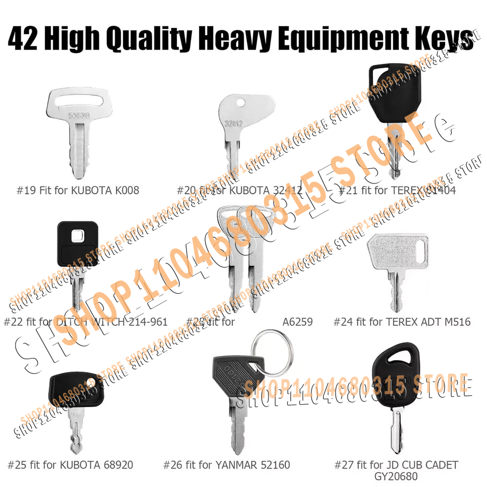 42 Chaves Novas para Equipamen - Heavy Equipment Bobcat avaliação e preço