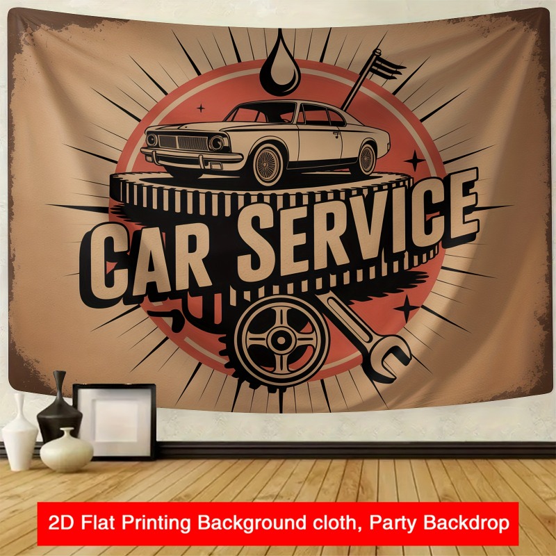 Banner grande retrô para servi - Heavy Equipment Sign avaliação e preço