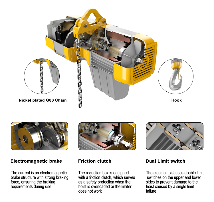 Talha elétrica popular de alta - Electric Chain Hoist avaliação e preço