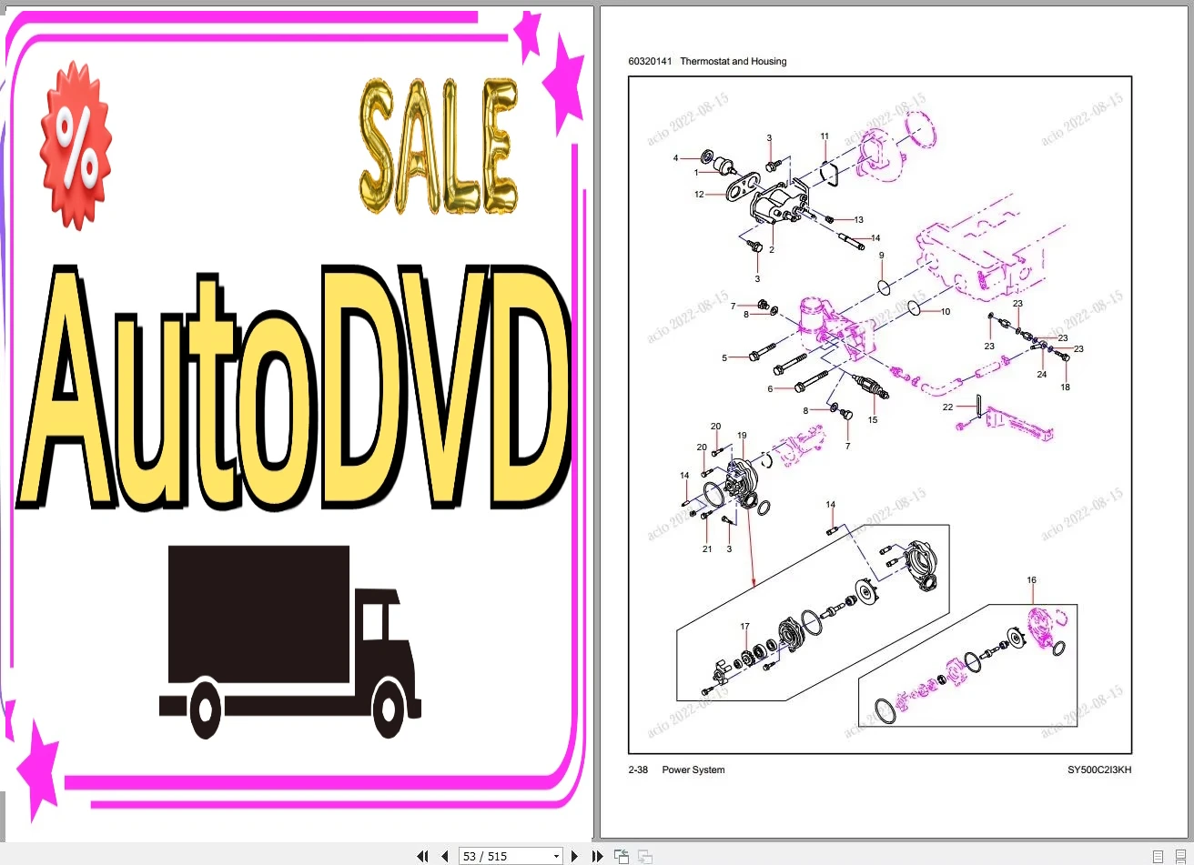 AutoDVD Sany Heavy Equipment P - Heavy Equipment Usa avaliação e preço