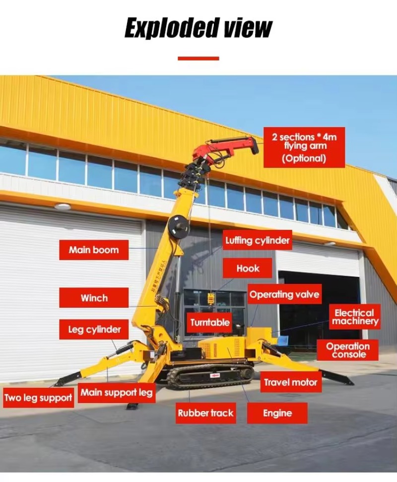 Guindaste Aranha Hidráulico 8T - Heavy Equipment Crane avaliação e preço